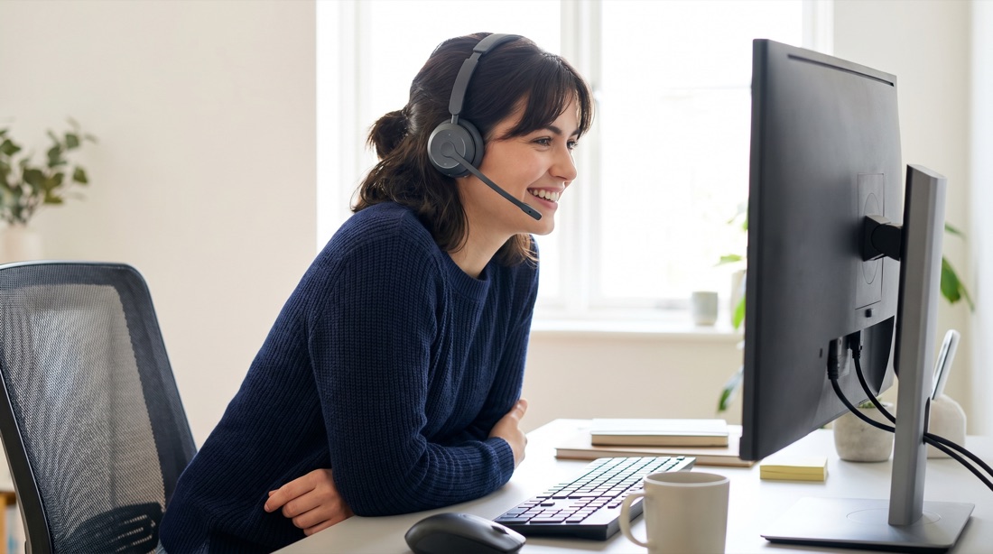Licensed life insurance specialist on a call